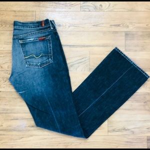7 For All Mankind Faded Black Bootcut Jeans
